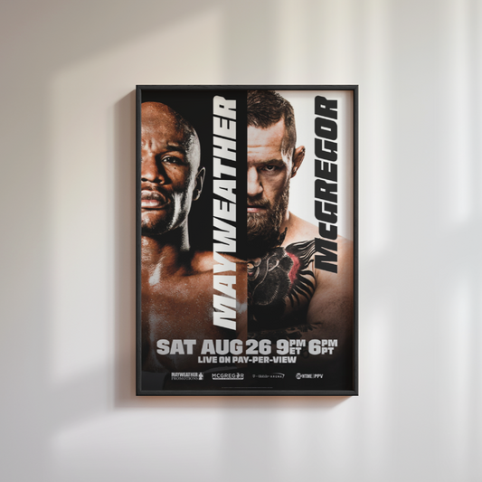 Floyd Mayweather vs Conor McGregor Boxing Poster