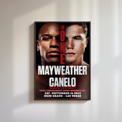 Floyd Mayweather vs Canelo Alvarez Boxing Poster