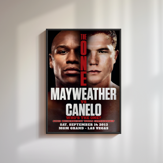 Floyd Mayweather vs Canelo Alvarez Boxing Poster