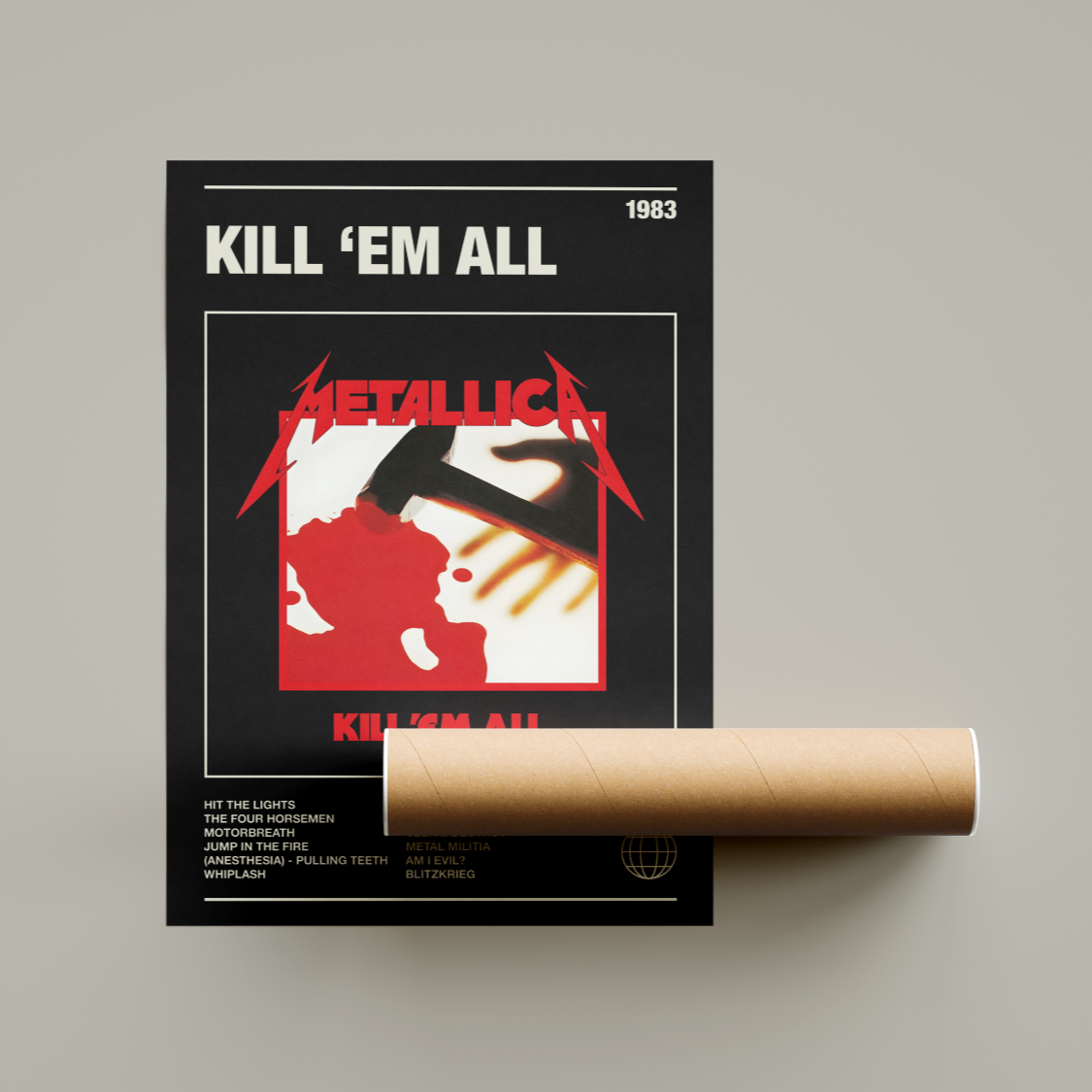 Metallica Kill Em All Album Poster