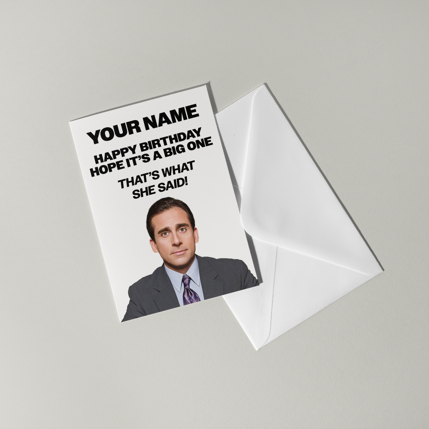 Michael Scott The Office Personalised Birthday Card