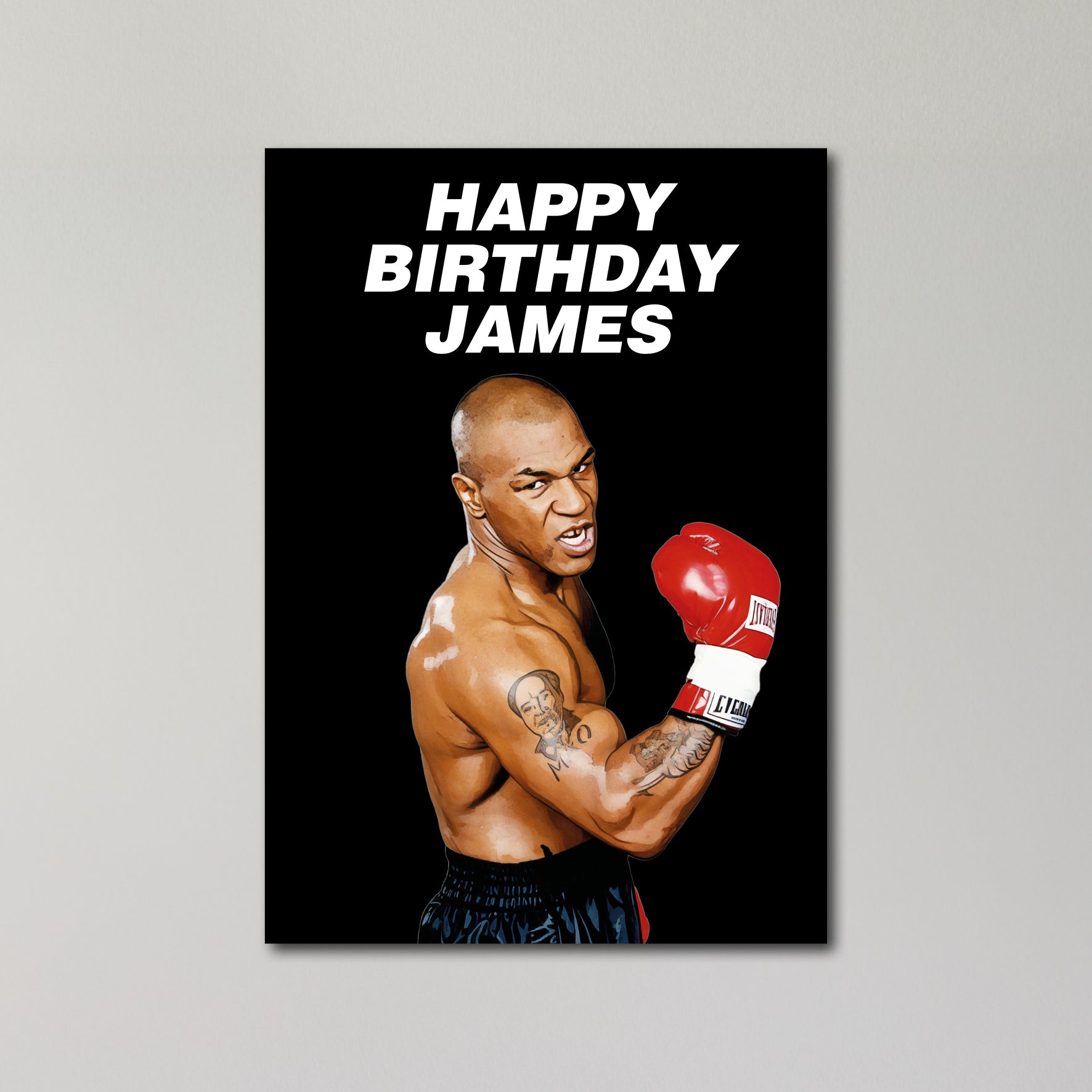 Mike Tyson Personalised Birthday Card A5