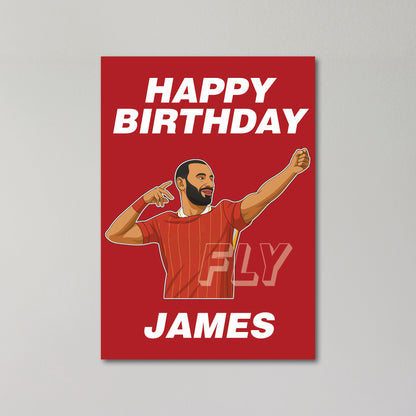 Mohamed Salah Personalised Birthday Card United Kingdom