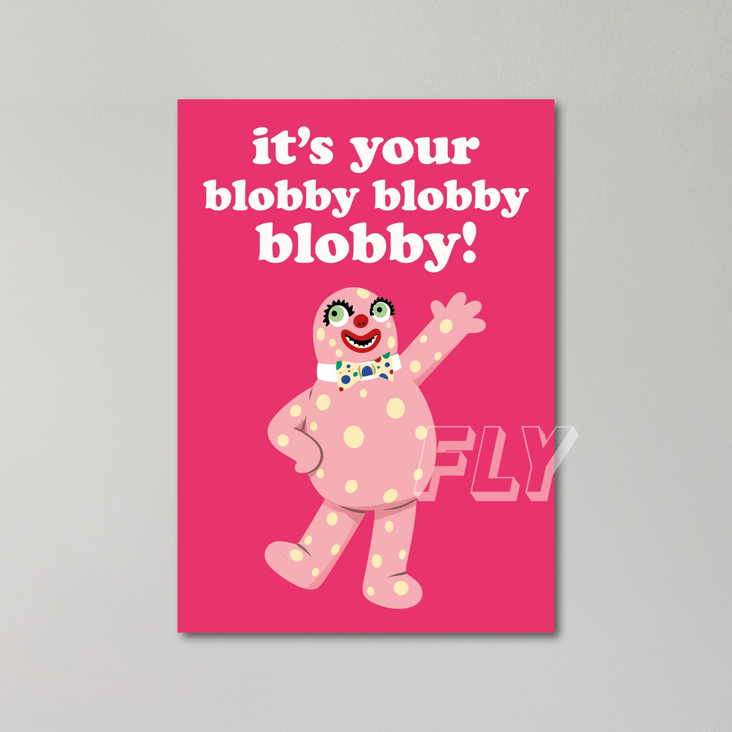 Mr Blobby Birthday Card