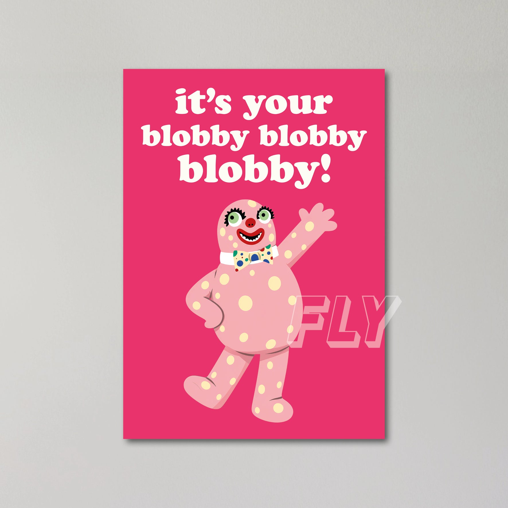 Mr Blobby Birthday Card