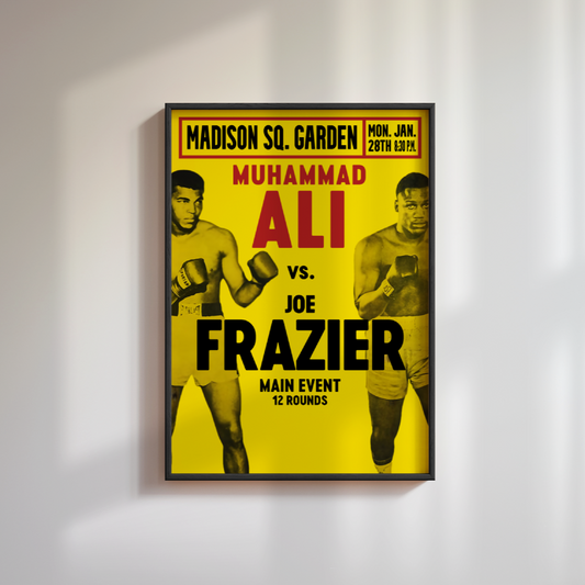 Muhammad Ali vs Joe Frazier Boxing Poster