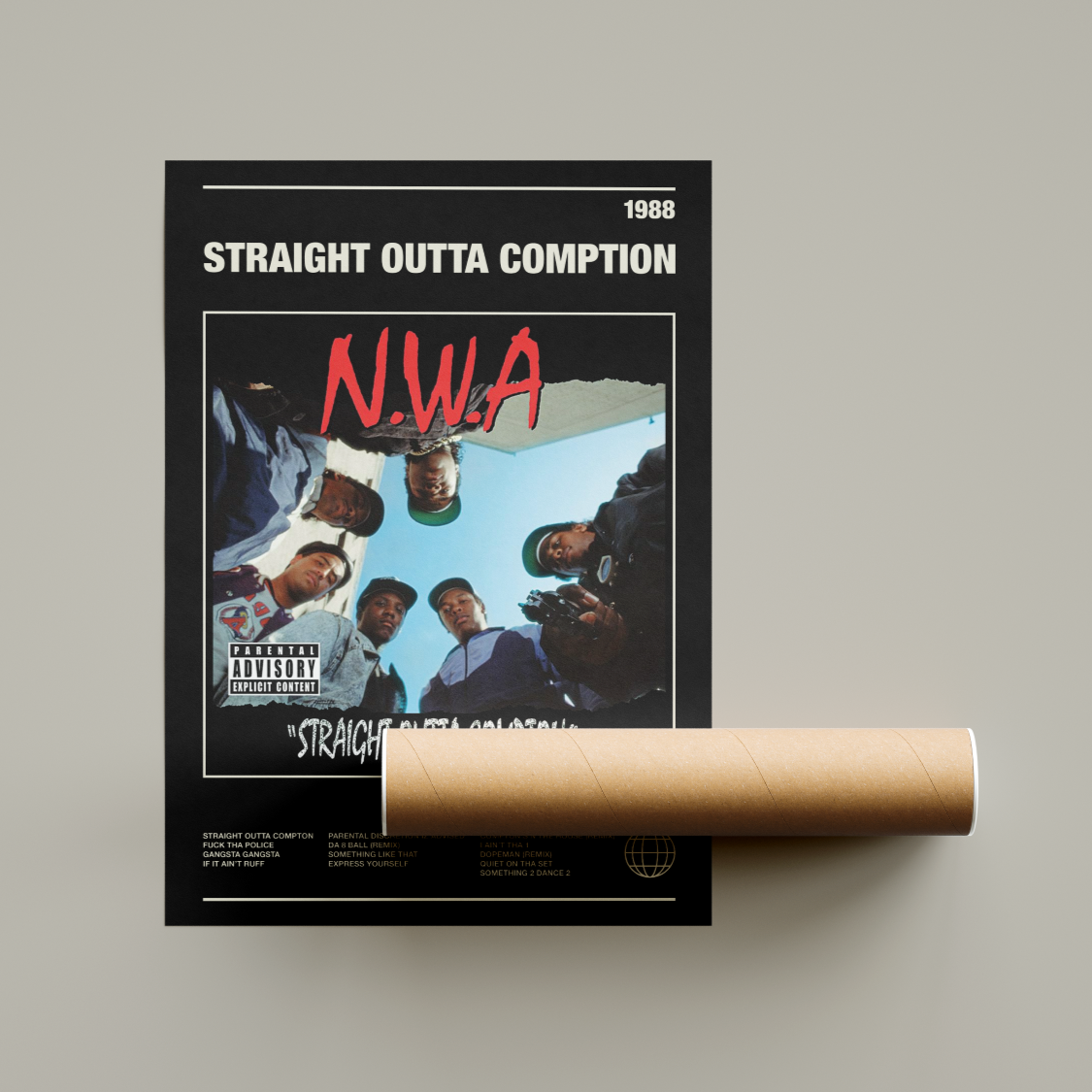 N.W.A. Straight Outta Compton Album Poster