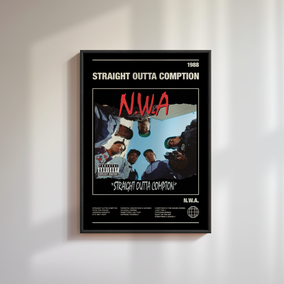 NWA Straight Outta Compton Album Poster