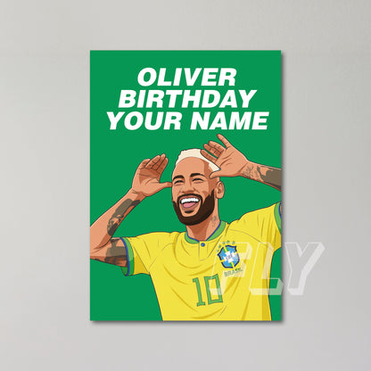 Neymar Jr Personalised Birthday Card United Kingdom