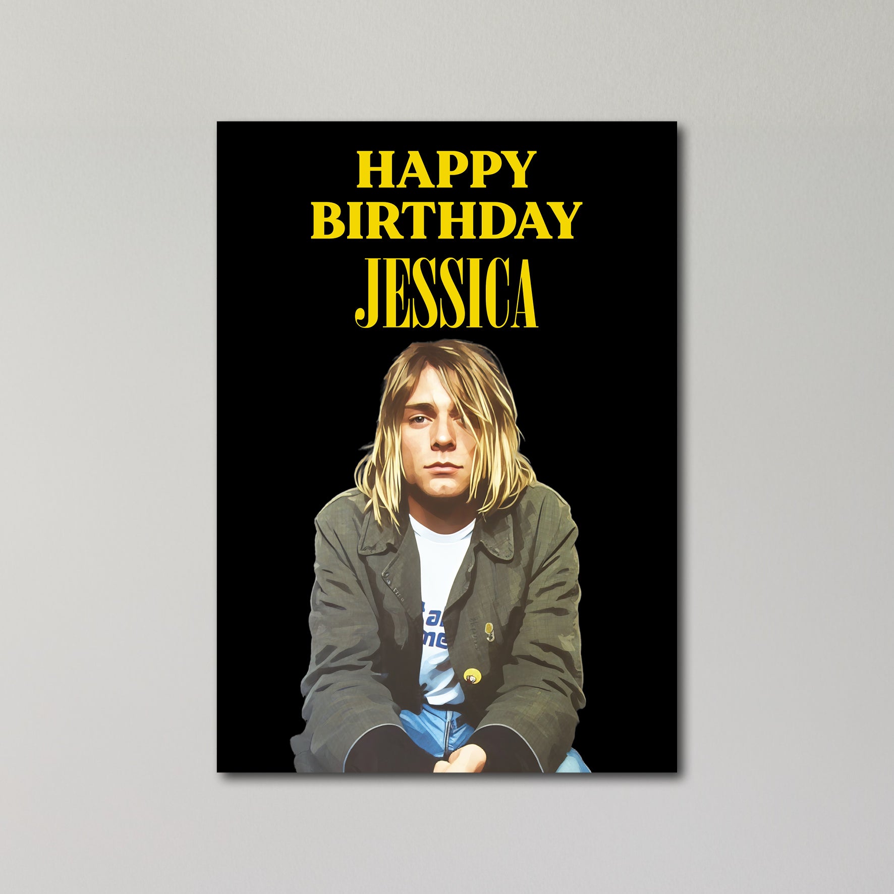 Nirvana Personalised Birthday Card A5