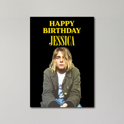 Nirvana Personalised Birthday Card A5