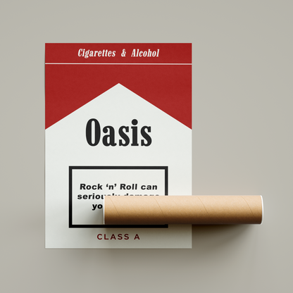 Oasis Cigarettes & Alcohol Poster