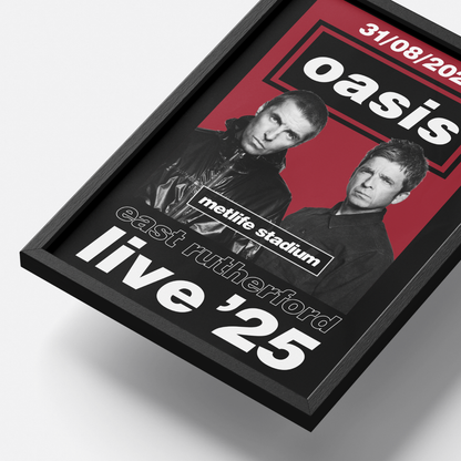Oasis East Rutherford MetLife Stadium USA Tour Poster