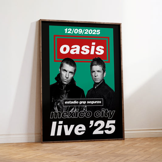 Oasis Estadio GNP Seguros Mexico City Tour Poster
