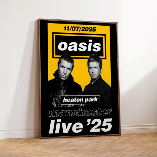 Oasis Heaton Park Manchester Tour Poster