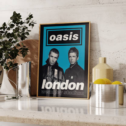 Oasis London Wembley Stadium Tour Poster UK