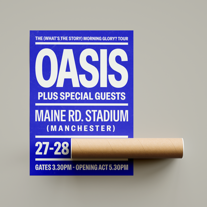 Oasis Maine Road Poster United Kingdom