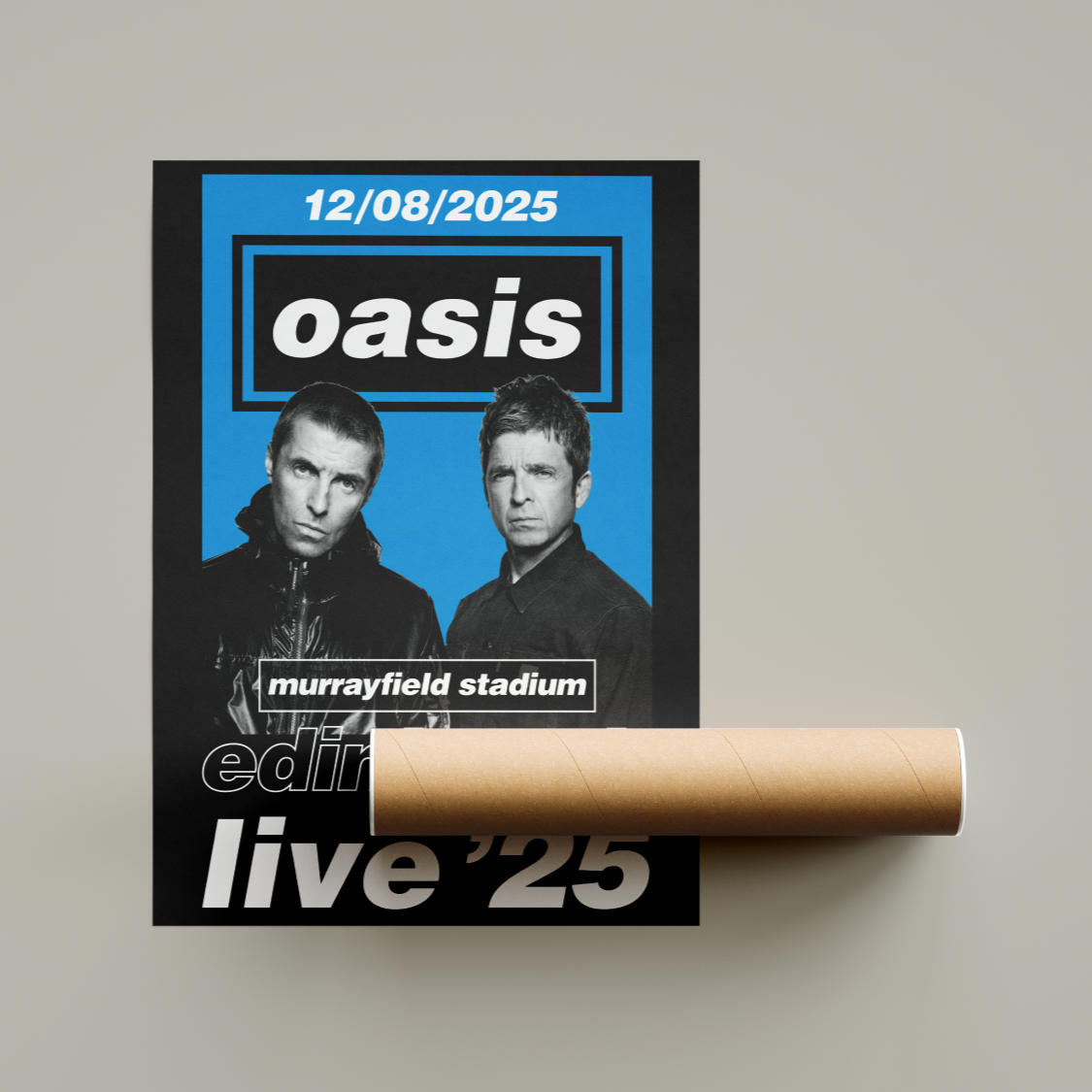 Oasis Murrayfield Stadium Edinburgh Tour Poster
