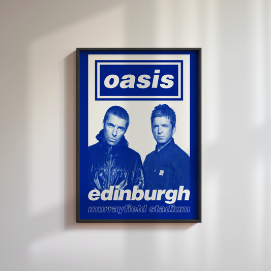 Oasis Murrayfield Stadium Edinburgh Tour Poster