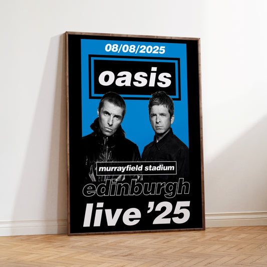 Oasis Murrayfield Stadium Edinburgh Tour Poster