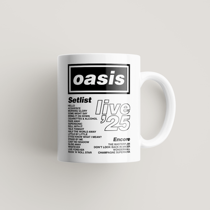 Oasis Personalised Setlist Mug UK