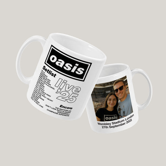 Oasis Personalised Setlist Mug