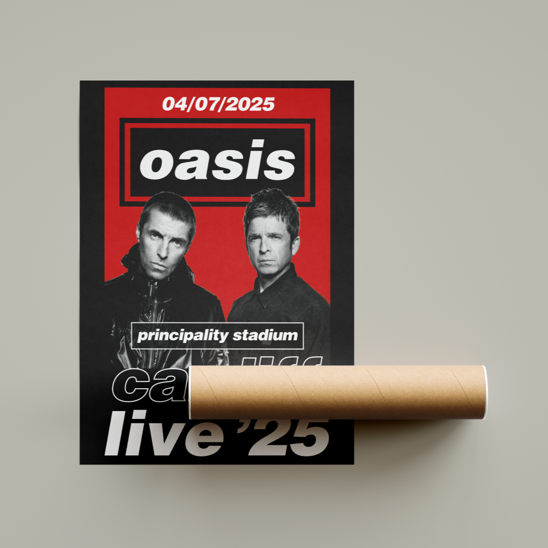 Oasis Principality Stadium Cardiff Tour Poster