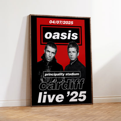 Oasis Principality Stadium Cardiff Tour Poster