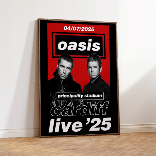 Oasis Principality Stadium Cardiff Tour Poster