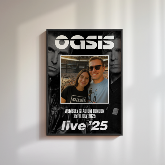 Oasis Retro Live 25 Personalised Poster