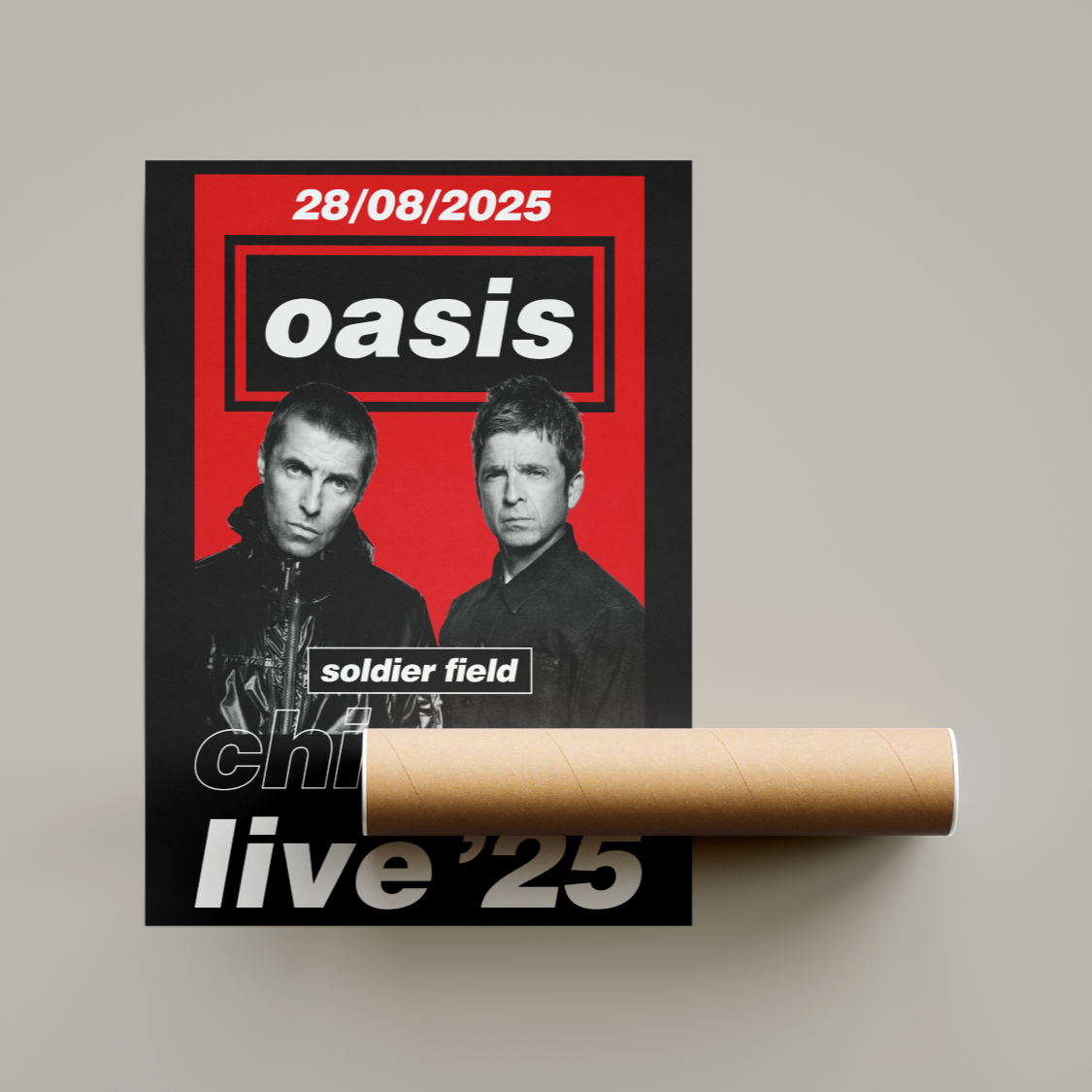 Oasis Soldier Field Chicago USA Tour Poster