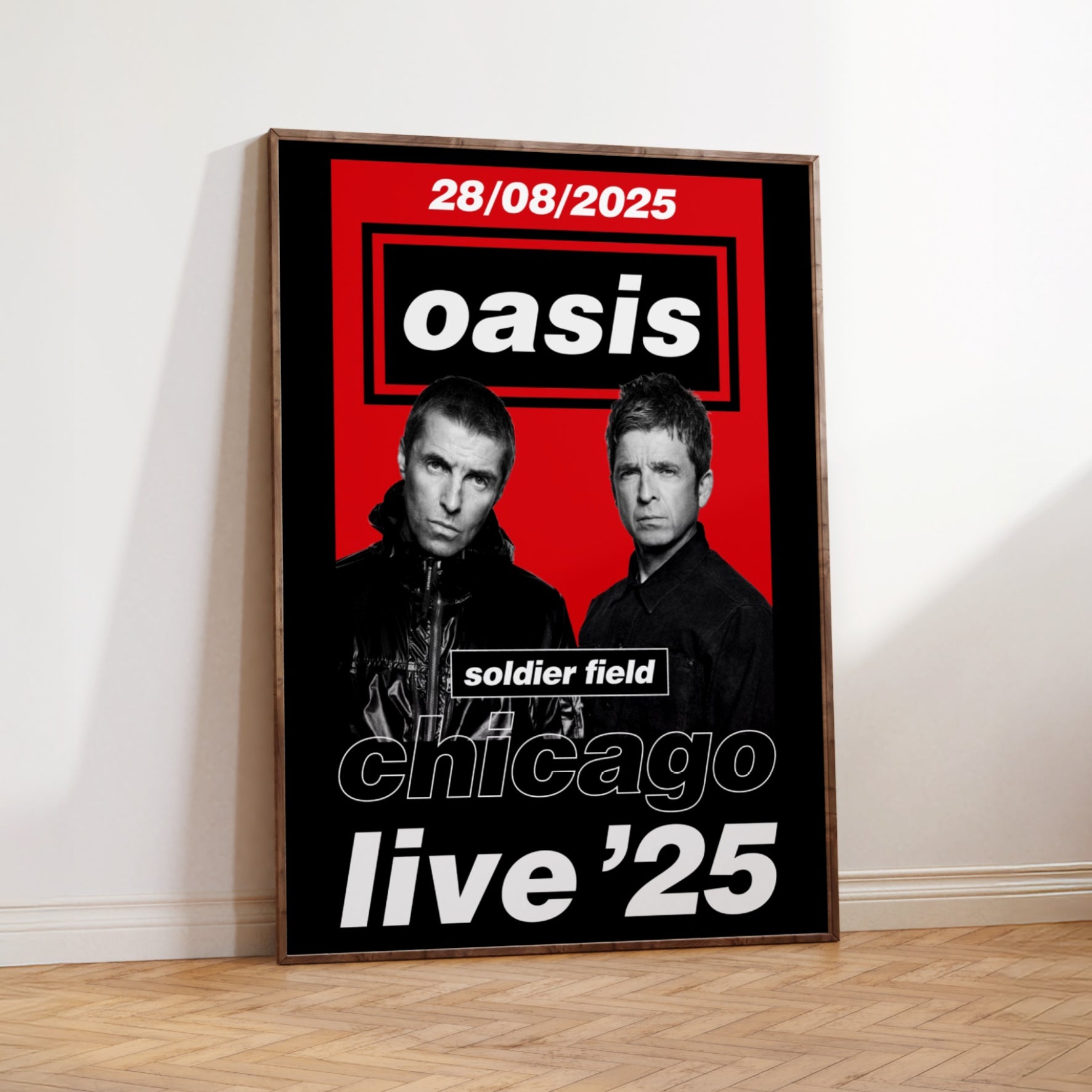 Oasis Soldier Field Chicago USA Tour Poster