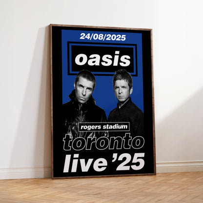 Oasis Toronto Rogers Stadium Tour Poster