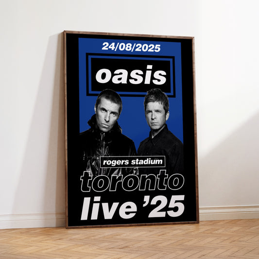 Oasis Toronto Rogers Stadium Tour Poster