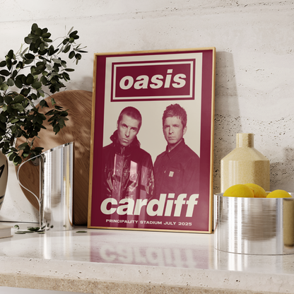 Oasis Cardiff Tour Poster