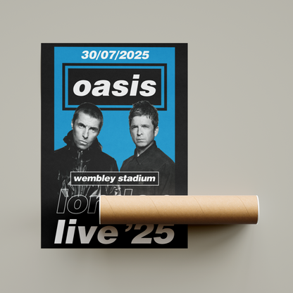 Oasis Wembley Stadium London Tour Poster