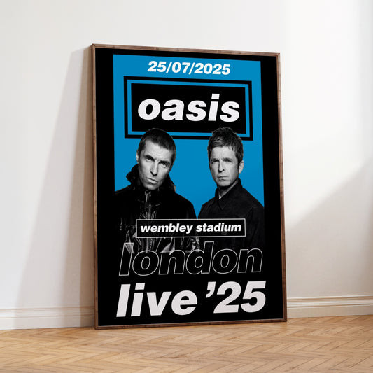 Oasis Wembley Stadium London Tour Poster
