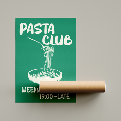 Pasta Club Kitchen Poster United Kingdom