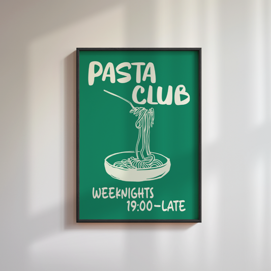 Pasta Club Kitchen Poster