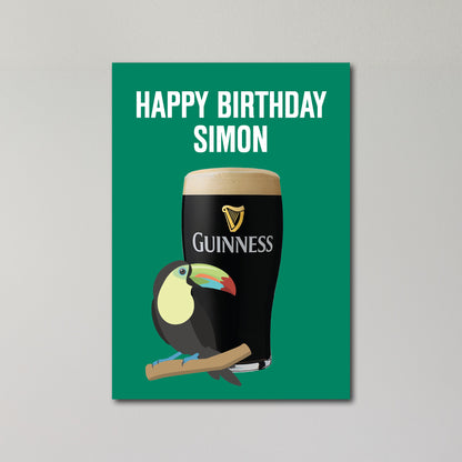 Guinness Personalised Birthday Card