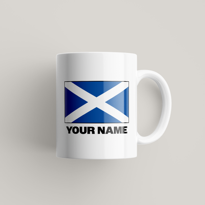 Personalised Scotland Flag Mug UK