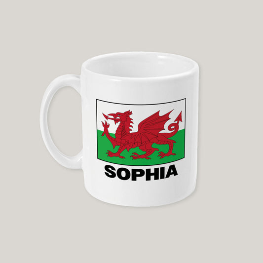 Personalised Welsh Flag Mug