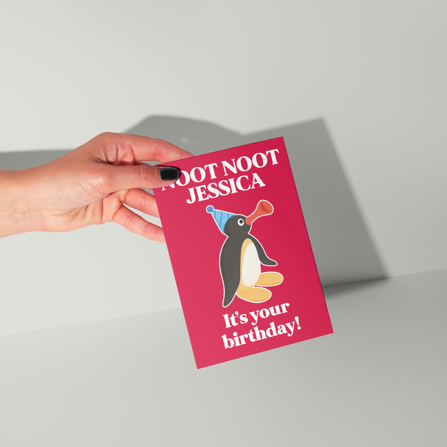 Pingu Personalised Birthday Card UK