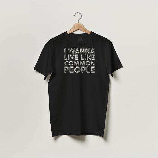 Pulp Common People Lyrics T-Shirt