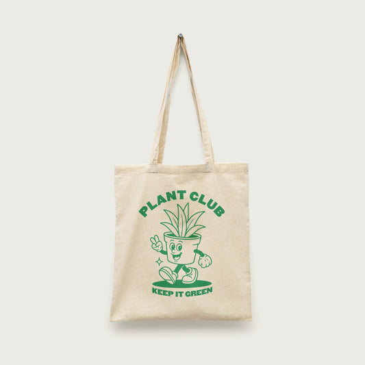Retro Plant Club Tote Bag