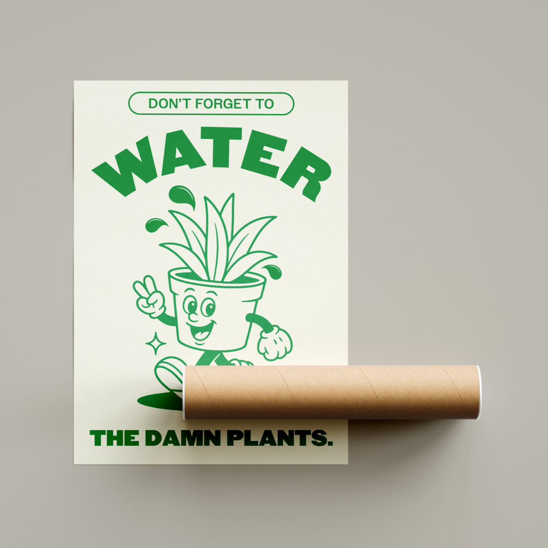 Retro Plant Quote Poster United Kingdom