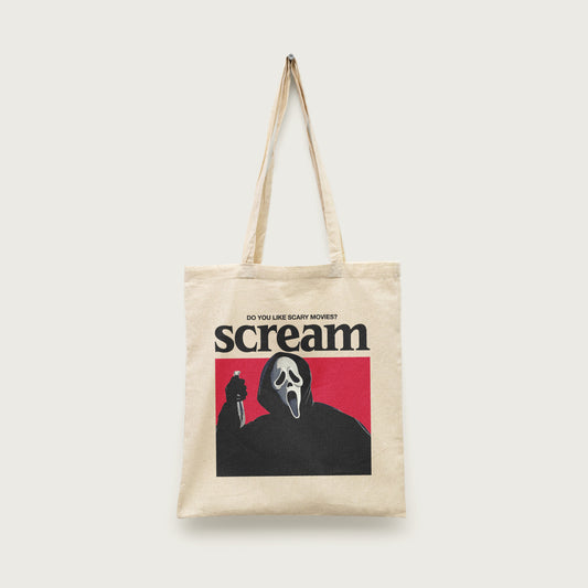 Retro Scream Movie Tote Bag