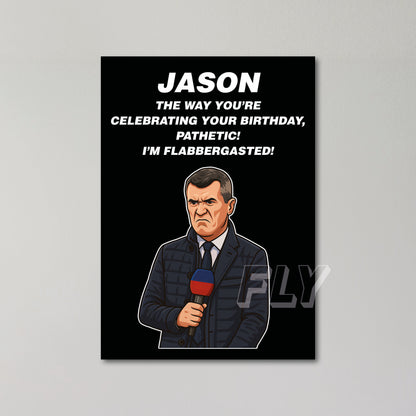 Roy Keane Personalised Birthday Card United Kingdom