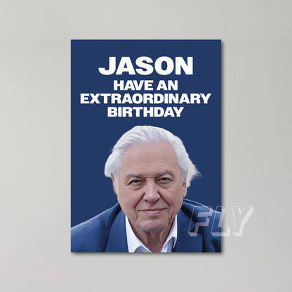 Sir David Attenborough Personalised Birthday Card United Kingdom