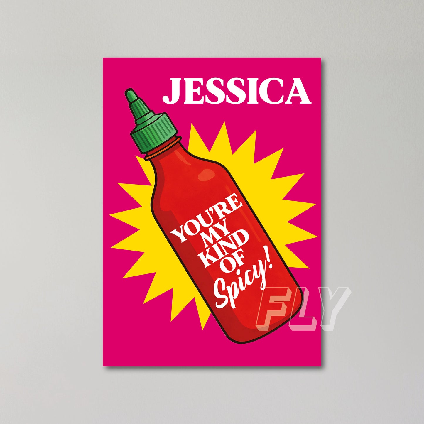 Sriracha Personalised Greeting Card United Kingdom